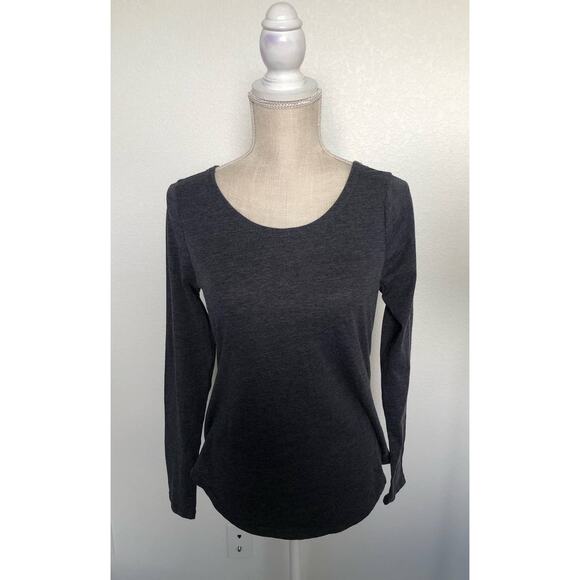 Chaser Granite Macrame Long Sleeve Top - M - Picture 1 of 5